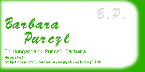 barbara purczl business card